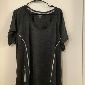Reebok Women's Charcoal Gray Short Sleeve Tee